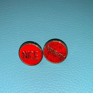 Christmas naughty and nice earrings